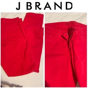 J brand red jeans